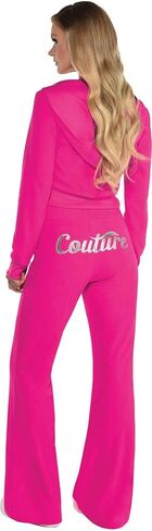 amscan Couture Cutie Velour Track Suit | Hot Pink - 1 Set, Small in Saudi Arabia