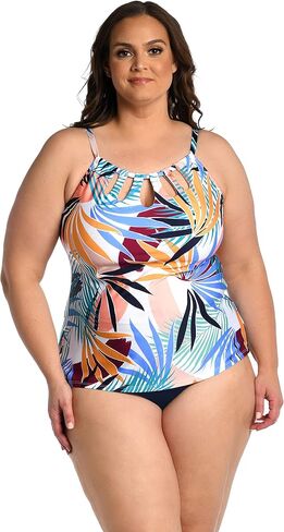 High Neck Adjustable Neckline Tankini Swimsuit Top in Kuwait