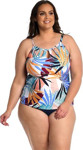 High Neck Adjustable Neckline Tankini Swimsuit Top in Kuwait