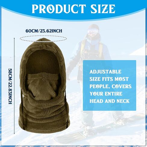 2 Pcs Ski Mask Fleece Balaclava Hood Warm Snowboard Face Warmer Cap Scarf Windproof Thermal Balaclava Hat Winter Face Mask in Saudi Arabia