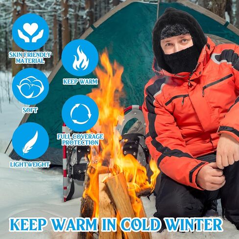 2 Pcs Ski Mask Fleece Balaclava Hood Warm Snowboard Face Warmer Cap Scarf Windproof Thermal Balaclava Hat Winter Face Mask in Saudi Arabia