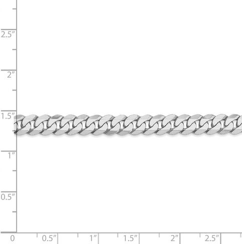 Solid 14k Yellow Gold White Gold 6.1mm Flat Curb Cuban Link Bracelet in Saudi Arabia