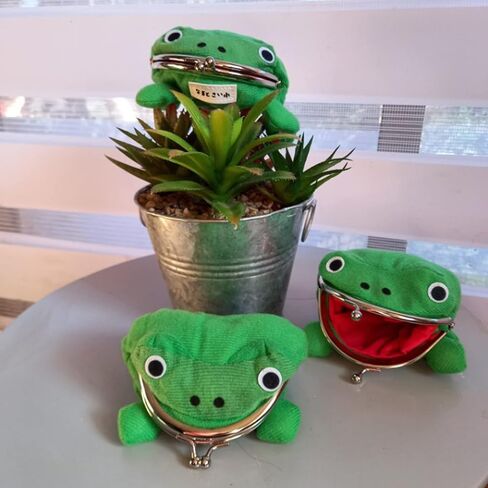 محفظة صغيرة بتصميم ضفدع ظريف بنمط رسوم متحركة على شكل قطة صغيرة بتصميم محفظة صغيرة من القطيفة هدية لعبة هدية، خضراء وشابة وأنيقة, جريه مارل, محفظة شبابية وأنيقة in Kuwait