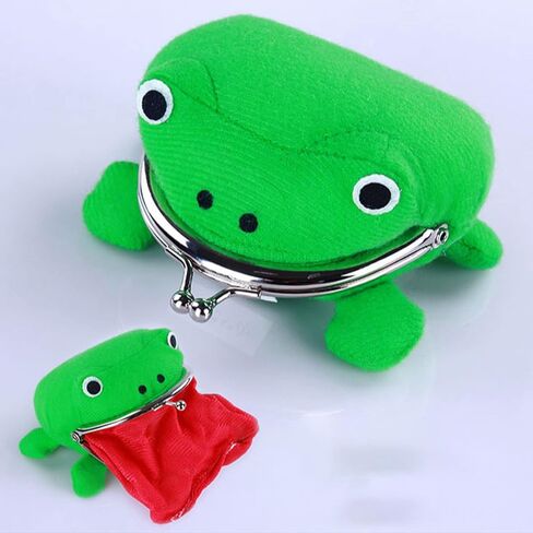 محفظة صغيرة بتصميم ضفدع ظريف بنمط رسوم متحركة على شكل قطة صغيرة بتصميم محفظة صغيرة من القطيفة هدية لعبة هدية، خضراء وشابة وأنيقة, جريه مارل, محفظة شبابية وأنيقة in Kuwait
