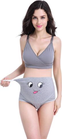SEPMINDU Maternity Underwear Over Bump 3 Pack Cotton Pregnancy Panties High Waist Adjustable Knickers/Nursing Briefs in Saudi Arabia