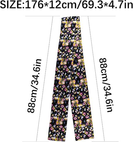 LINKOM The Hatter Bow Tie Women's Printed Scarf Alice Bowties Accessories for Halloween Party Cosplay in Saudi Arabia