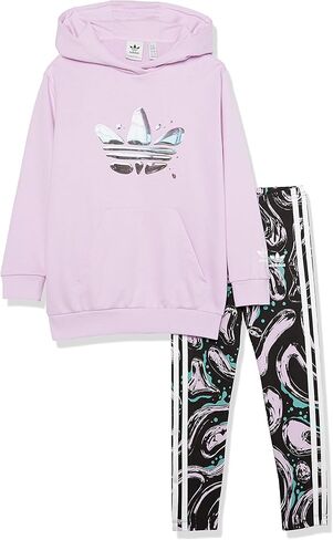 adidas Originals girls Graphic Hoodie Leggings Set in Saudi Arabia