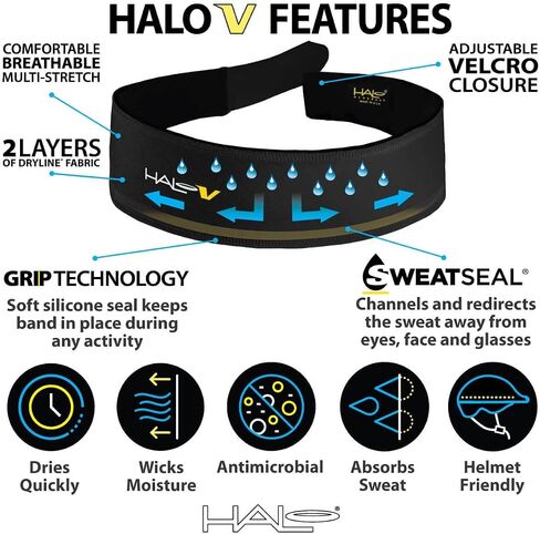 Halo Headband unisex adult Halo Headband velcro, BLACK, 1 SIZE US in Saudi Arabia