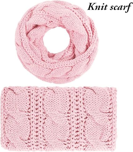 Aneco Winter Warm Knitted Scarf Beanie Hat and Gloves Set Men & Women's Soft Stretch Hat Scarf and Mitten Set in Kuwait