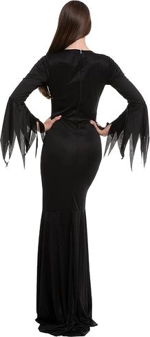Spooktacular Creations Women Vintage Gothic Long Dress, Black Floor Length Witch Dress Costume for Halloween Cosplay in Saudi Arabia