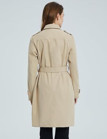 Orolay Women's Mid-length Jacket Double Breasted Trench Coat with Belt in Kuwait
