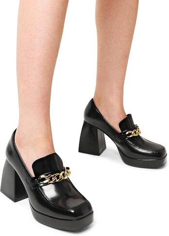 أحذية DREAM PAIRS النسائية الأنيقة ذات الكعب المكتنز مع كعب منخفض، منصة مريحة للعمل كاجوال للمكتب والعمل in Kuwait