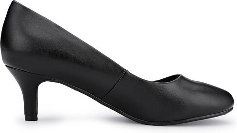IDIFU Women's Classic Low Kitten Heels Pumps | 2 Inch Round Toe Office Wedding Dress Shoes for Women in Saudi Arabia