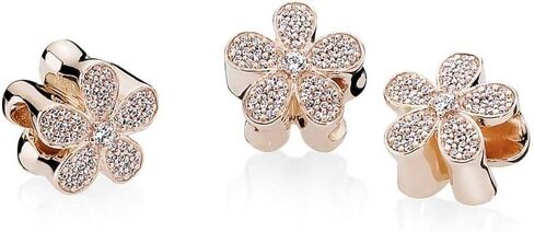 دلاية زهرة الاقحوان مطلية بالذهب الوردي, احجار كريمة, مكعب زركونيا in Kuwait