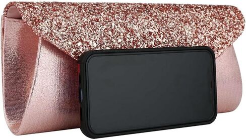 Vistatroy Women Glitter Sequins Envelope Evening Bag Handbag Party Bridal Clutch Purse in Kuwait