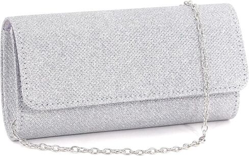 حقيبة سهرة Naimo Flap Dazzling Small Clutch مع سلسلة قابلة للفصل in Kuwait