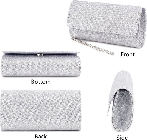 حقيبة سهرة Naimo Flap Dazzling Small Clutch مع سلسلة قابلة للفصل in Kuwait