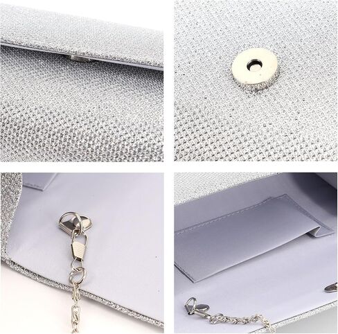 حقيبة سهرة Naimo Flap Dazzling Small Clutch مع سلسلة قابلة للفصل in Kuwait