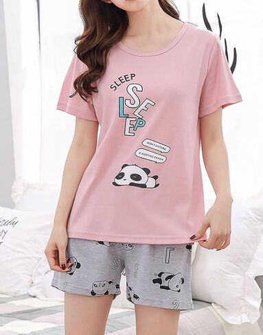 Vopmocld Big Girls' Lovely Sleepy Panda Sleepwears Cute Cartoon 2PCS Pajama Sets in Saudi Arabia