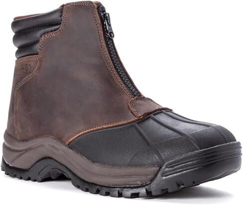 Propet Mens Blizzard Mid Zip Snow Casual Boots Ankle - Brown in Saudi Arabia