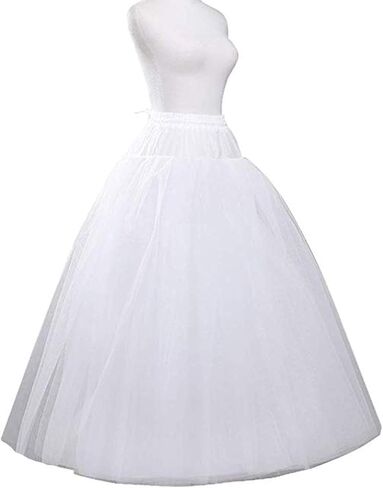 Lanbaodress المرأة 6 طبقات تول ألف خط طول الأرض بدون غطاء ثوب نسائي زلات اكسسوارات الزفاف in Kuwait