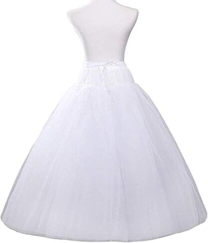 Lanbaodress المرأة 6 طبقات تول ألف خط طول الأرض بدون غطاء ثوب نسائي زلات اكسسوارات الزفاف in Kuwait