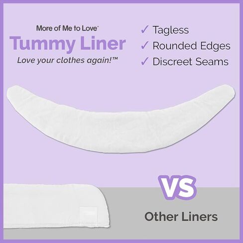 More of Me to Love Viscose and Cotton Blend Tummy Liner- 3-Pack, Medium, White in Saudi Arabia