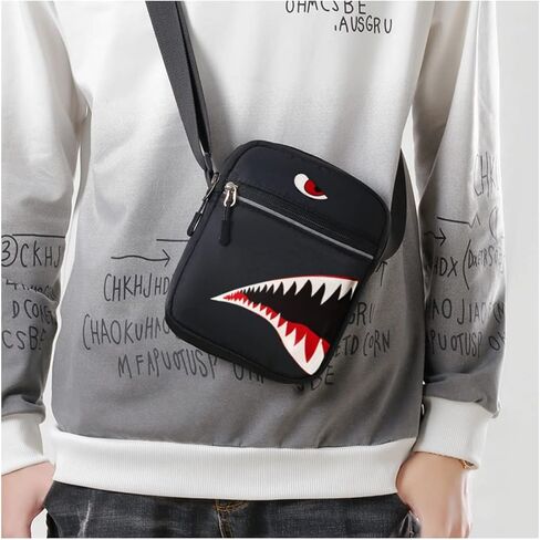 حقيبة كتف للرجال، حقيبة ظهر صغيرة للهاتف المحمول، حقيبة ماسنجر للرجال، حقائب كروس، اسود, أسود in Kuwait