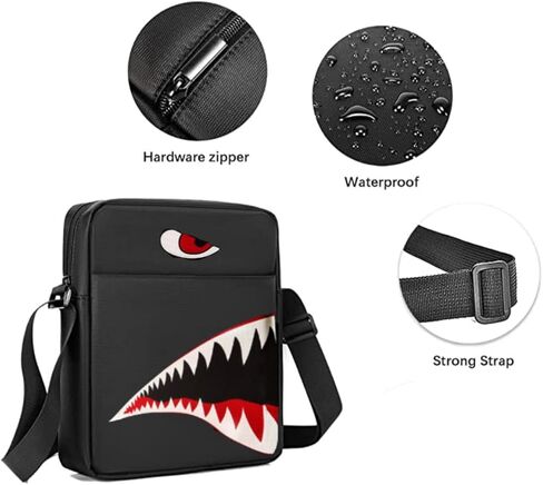 حقيبة كتف للرجال، حقيبة ظهر صغيرة للهاتف المحمول، حقيبة ماسنجر للرجال، حقائب كروس، اسود, أسود in Kuwait