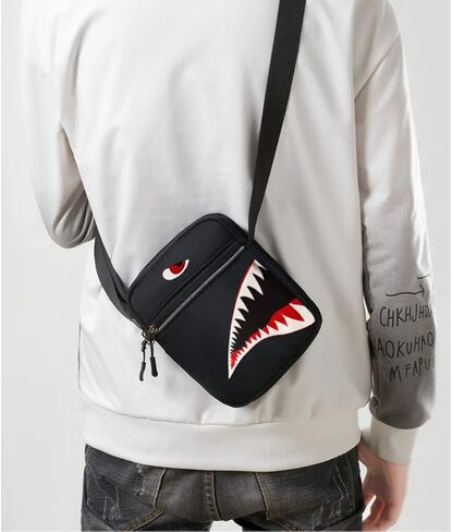 حقيبة كتف للرجال، حقيبة ظهر صغيرة للهاتف المحمول، حقيبة ماسنجر للرجال، حقائب كروس، اسود, أسود in Kuwait