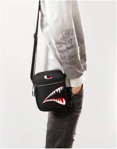 حقيبة كتف للرجال، حقيبة ظهر صغيرة للهاتف المحمول، حقيبة ماسنجر للرجال، حقائب كروس، اسود, أسود in Kuwait