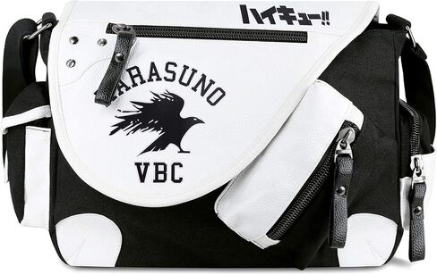 Roffatide Anime Haikyuu Messenger Bag Canvas Crossbody Bag Flap Synthetic Leather Print Shoulder Bag Satchel School Bag in Saudi Arabia