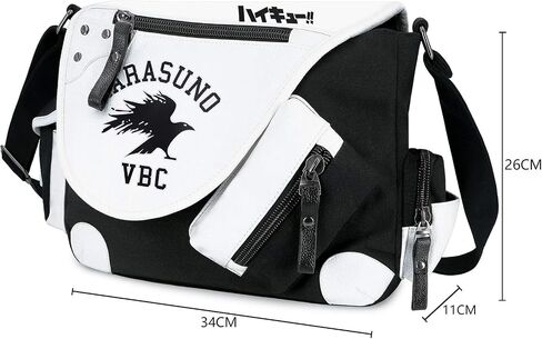 Roffatide Anime Haikyuu Messenger Bag Canvas Crossbody Bag Flap Synthetic Leather Print Shoulder Bag Satchel School Bag in Saudi Arabia