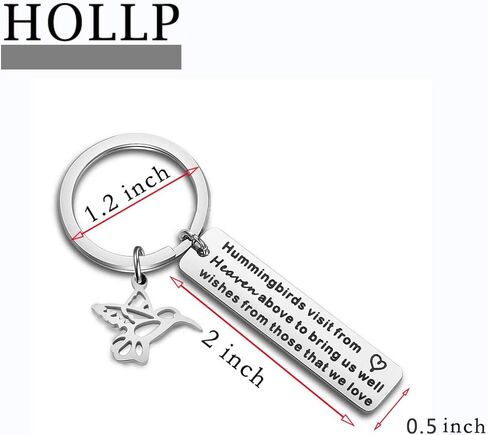 HOLLP الطائر الطنان المفاتيح الحرة الطيور مجوهرات طنين الطيور عاشق كيرينغ هدية لحبي التمنيات مجوهرات الأمل هدية in Kuwait
