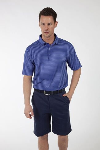 Bobby Jones Golf Apparel - بولو جولف بأكمام قصيرة مخططة من Performance RTJ Cypress للرجال in Kuwait