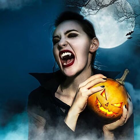 24 زوجًا من أسنان مصاصي الدماء من بونبون، 4 مقاسات من أنياب مصاصي الدماء، أسنان وهمية للهالوين لدعائم الحفلات التنكرية، ملحقات أزياء الهالوين للحفلات الأنياب in Kuwait