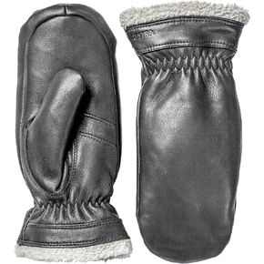Hestra Women's Gloves Sundborn Slim Fit Winter Leather Mitten with Fur in Saudi Arabia