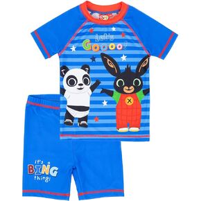 Bing Bunny Swimsuit Boys Kids Blue Pando Two Piece Top Shorts Swim Set in Saudi Arabia
