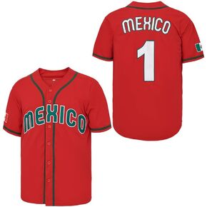 قميص جيرسيه المكسيكي #56#1 للرجال بأكمام قصيرة وأزرار سفلية هيب هوب هيب هوب in Kuwait