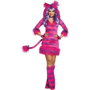 Dreamgirl Adult Wonderland Magic Cat Storybook Costume, Womens Halloween Costume