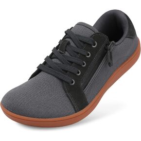 SKASO Mens Barefoot Walking Shoes Wide Toe Zero Drop Minimalist Shoes Comfortable Casual Shoes for Gym Driving Office