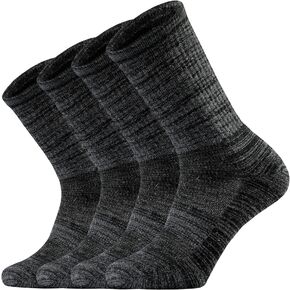 Ortis Men's Merino Wool Cushion Crew Socks with Moisture Wicking Control Light Weight Breathable for Outdoor Hiking Cycling
