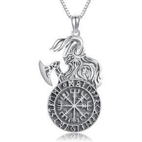 الذئب/سلتيك/الفأس/رون/Mjolnir/مرساة/فايكنغ البوصلة قلادة للرجال فضة نورس فايكنغ مجوهرات هدية للزوج/الأخ/الصديق in Kuwait