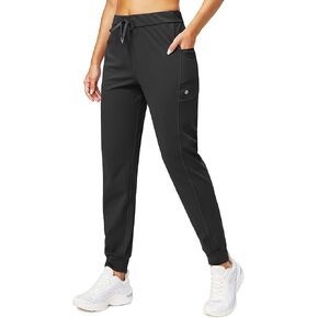 G Gradual Women's Joggers Pants with Zipper Pockets Stretch Tapered Athletic Joggers for Women Lounge, Jogging, Workout