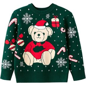 LittleSpring Little Boys Girls Ugly Christmas Sweater Crewneck Knit Cute Pullover in Kuwait