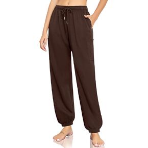 سراويل رياضية نسائية من SUNYAA بخصر عالٍ وفضفاضة للركض والركض برباط مريح مع جيوب in Kuwait