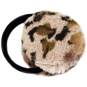 surell Sheared Rabbit Earmuff with Velvet Band - Winter Ear Muffs - Cold Weather Fashion (Pink Spot) in Saudi Arabia