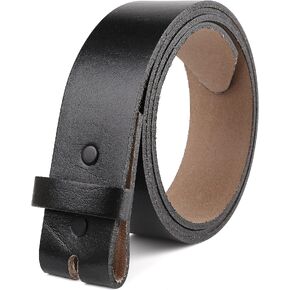 F&L CLASSIC Belt for buckle men Snap on Strap Full Grain One Piece Leather no buckle,1 1/2" Wide, Made in USA in Saudi Arabia