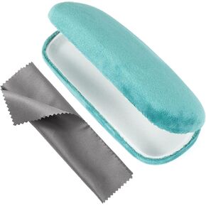 Arouselove Hard Shell Eyeglass Case, Classic Portable Glasses Case with Cleaning Cloth