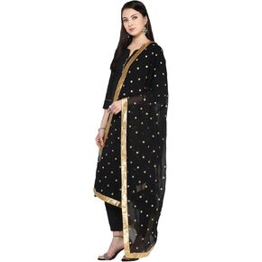 DUPATTA BAZAAR Woman's Embroidered Chiffon Dupatta Scarf Shawl Wrap Soft in Saudi Arabia